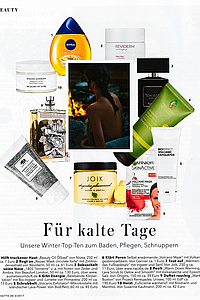 BRIGITTE: Unter die Winter-Top-Ten zum Baden, Pflegen und Schnuppern hat es die skintelligence Repair Mask geschafft. Auflage: 481.973 ExemplareErscheinung: 14-tägig