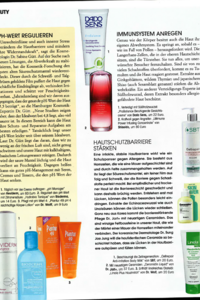 DONNA: In der April-Ausgabe der DONNA wird Dr. SAbine Gütt zum Thema pH-Wert regulierren zitiert. In den Produktempfehlungen steht natürlich auch unser pH-Manager von skintelligence.Auflage: 120.356 ExemplareErscheinung: monatlich