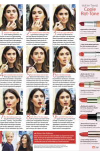 LEA: Die Zeitschrift Lea zeigt Step by Step, wie man sich perfekte rote Lippen zaubert. Mit unserem Mineral Boost Lipstick im Ton "Love my Rouge Lips" liegen wir voll im Trend.Auflage: 233.923 ExemplareErscheinung: wöchentlich
