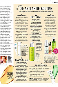 GLAMOUR: Die perfekte Reinigung, um den Teint ermatten zu lassen: skintelligence Purifying GelAuflage: 240.984 ExemplareErscheinung: monatlich